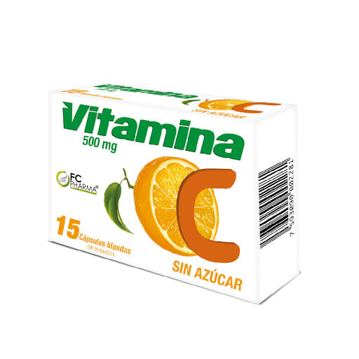 Fc Vitamina C Sin Azucar 500 Mg x15 Capsulas