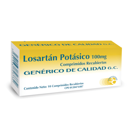 Vargas Losartan Potasico 100 Mg x10 Comprimidos Genericos