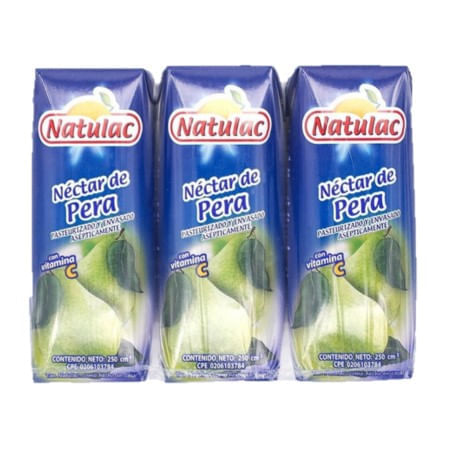 Nectar Uht Natulac Pera 250ml x3