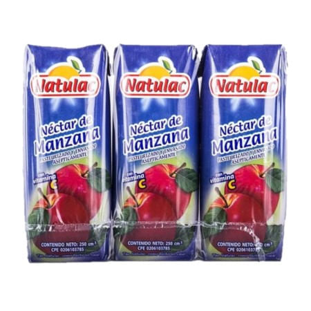 Jugo Natulac 250ml Manzana Tripack