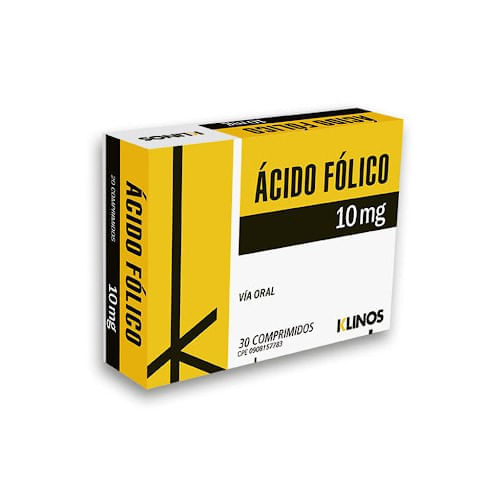 Acido Folico 10mg 30comprimidos Klinos
