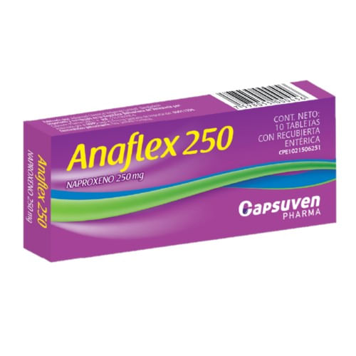 Capsuven Anaflex 250 Mg 10 Tabletas