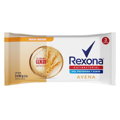 Rexona Jabon Antibacterial Avena 110 Gr