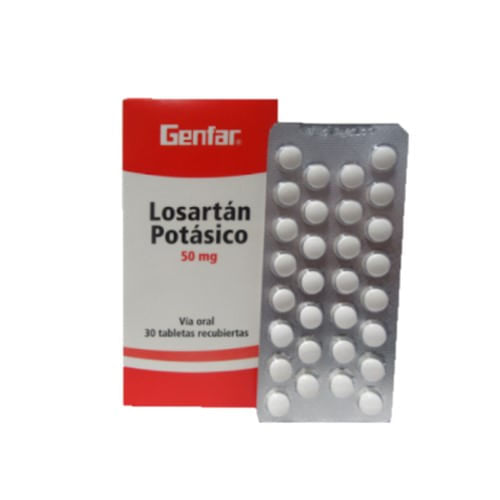 Genfar Losartan Potasico 50mg X 30 Comprimidos