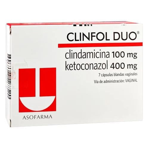 Clinfol Duo 100 mg-400 Mg X 7 Capsulas Vaginal