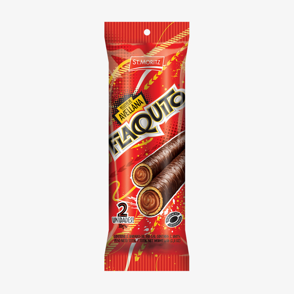 Flaquito Barquilla Rellena De Crema De Avellanas 2un 60g