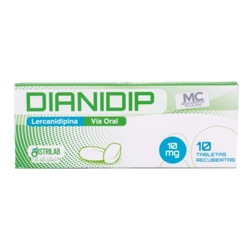 Distrilab Dianidip 10mg X 10 Tabletas Recubiertas