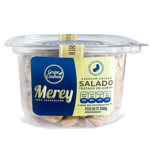Cashew Merey Premium Tostado Salado 250 g