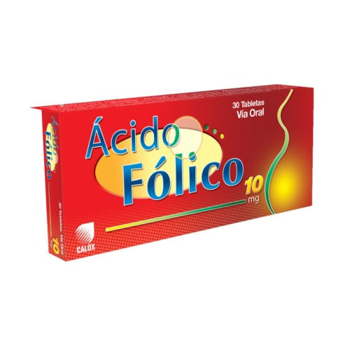 Acido Folico Calox 10mg X 30 Tabletas