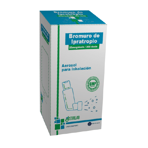 Bromuro De Ipratropio Distrilab Aerosol Inhalacion 20mcg x200 Dosis