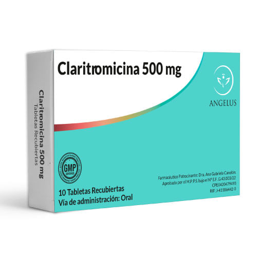 Angelus Claritromicina 500 Mg X 10 Tabletas