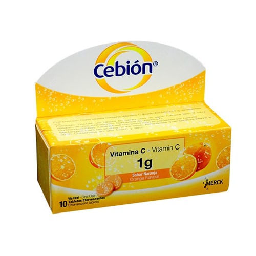 Cebion Tabletas Efervecentes Sabor Naranja 1g X 10