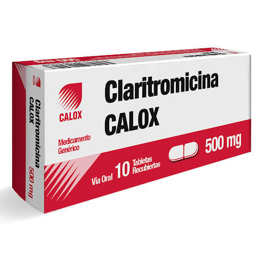 Calox Claritromicina 500mg X 10 Tabletas
