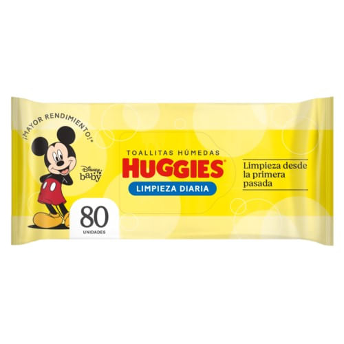 Toallas Humedas Huggies Limpieza Cotidiana 80Und