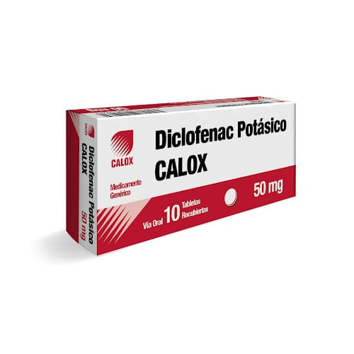Calox Diclofenac Potasico 50mg X 10 Tabletas
