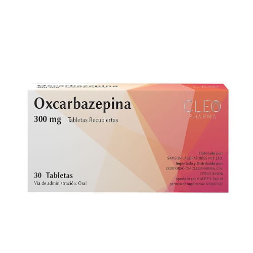 Cleopharma Oxcarbazepina 300mg X 30 Tabletas