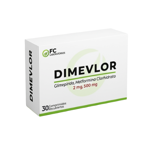 Dimevlor 2mg/500 Mgx 30 Comprimidos Recubiertos