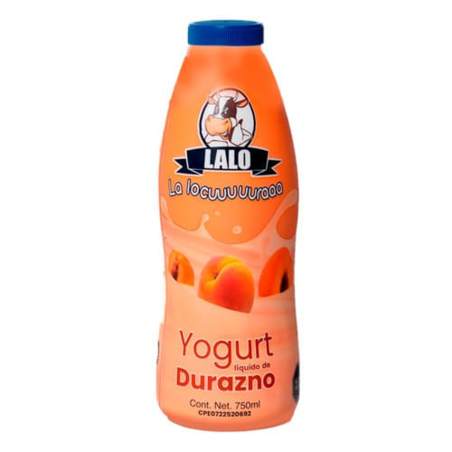 Yogurt Lalo Durazno Liquido 750Ml
