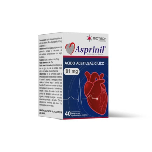 Asprinil Tab Rec 81mg x40 Biot