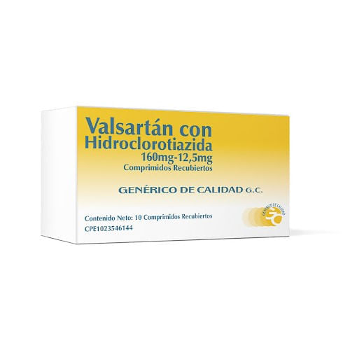 Valsartán+hct Gc 160-12,5mg x10 Comprimidos Recubiertos