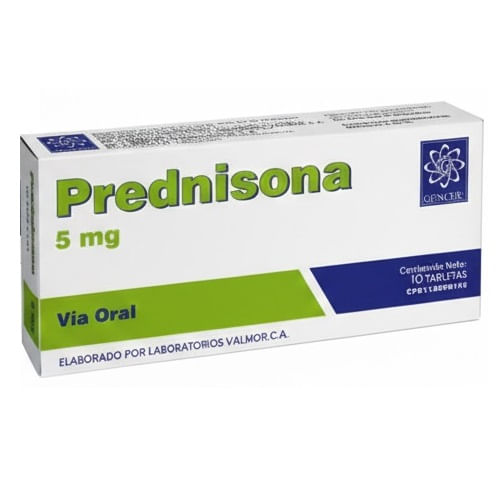Valmor Prednisona 5 Mg x10 Tabletas