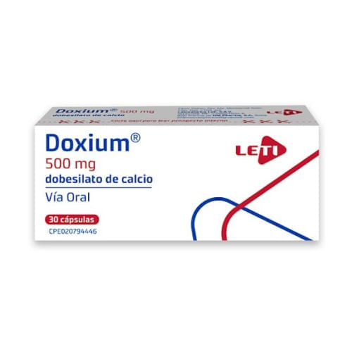 Doxium 500mg X 30cap Dobesilato De Calcio Leti