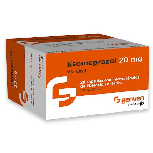 Genven Esomeprazol Capsulas 20 Mg X 28