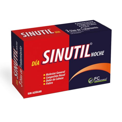 Fc Sinutil 24 Horas Dia x6 + Noche x3 Capsulas Blandas